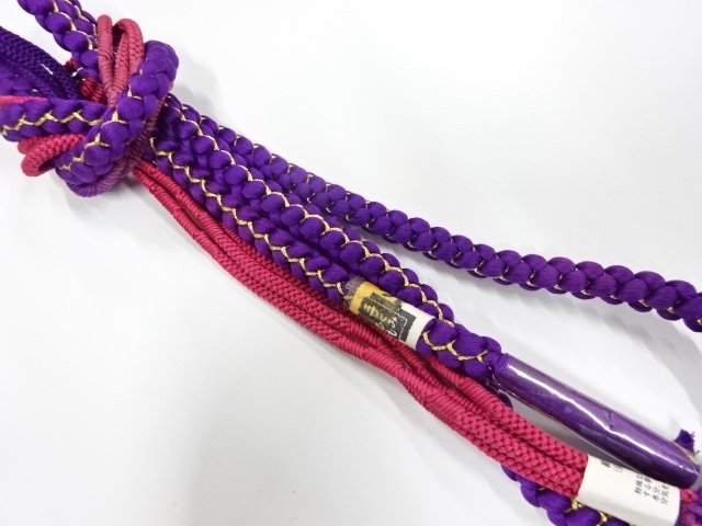 未使用品　正絹　手組帯締め